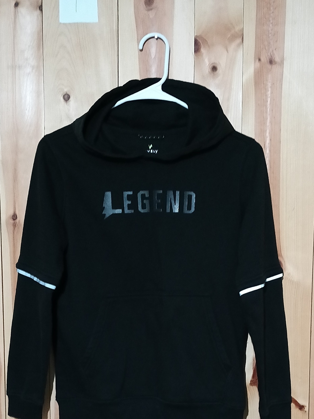 Kids Black 'Legend' Hooded Sweatshirt by